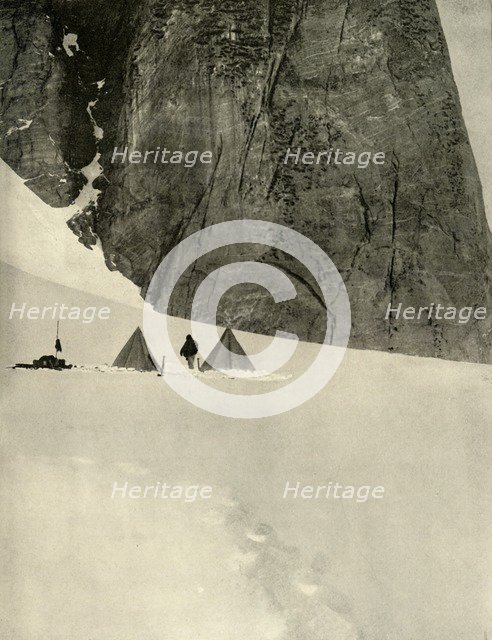 'The Camp Under the Granite Pillar, Half a Mile from the Lower Glacier Depot...January 27', 1909. Artist: Unknown.