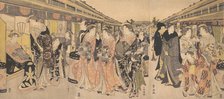Courtesans Promenading on the Nakanocho in Yoshiwara, ca. 1795. Creator: Utagawa Toyokuni I.