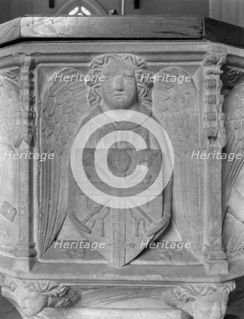 Carving from St Bartholomew's church, Orford, Suffolk,1960. Artist: Laurence Goldman