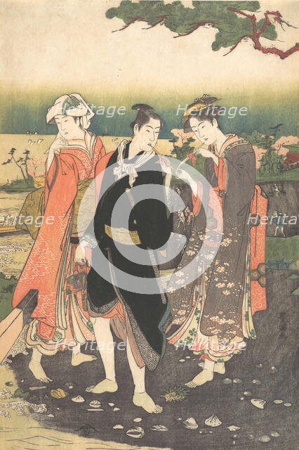 On Shinagawa Beach at Ebb-Tide, ca. 1790-1825. Creator: Utagawa Toyokuni I.