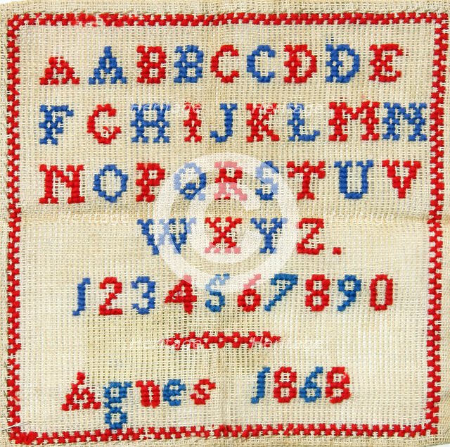 Sampler, 1868. Creator: Unknown.