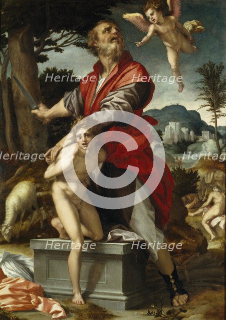 The Sacrifice of Isaac. Artist: Andrea del Sarto (1486-1531)