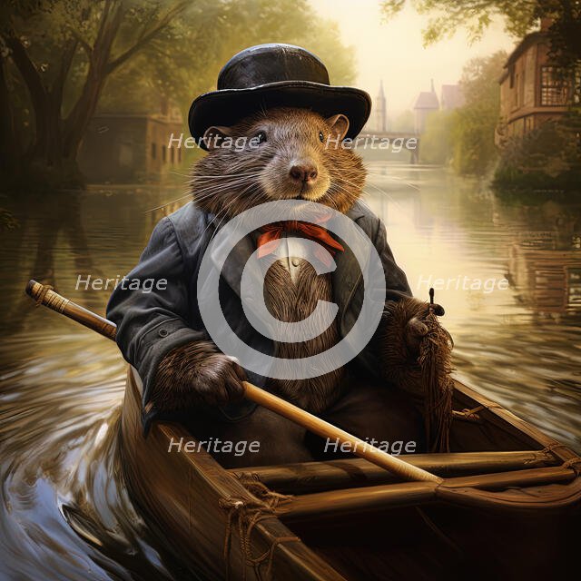 AI IMAGE - Ratty from The Wind in the Willows, 2023. Creator: Heritage Images.