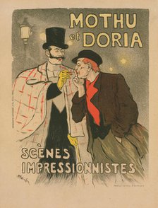 Affiche pour les Scènes impressionistes, "Mothu et Doria"., c1896. Creator: Theophile Alexandre Steinlen.