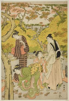 Picnic in Autumn, late 1780s. Creator: Katsukawa Shuncho.