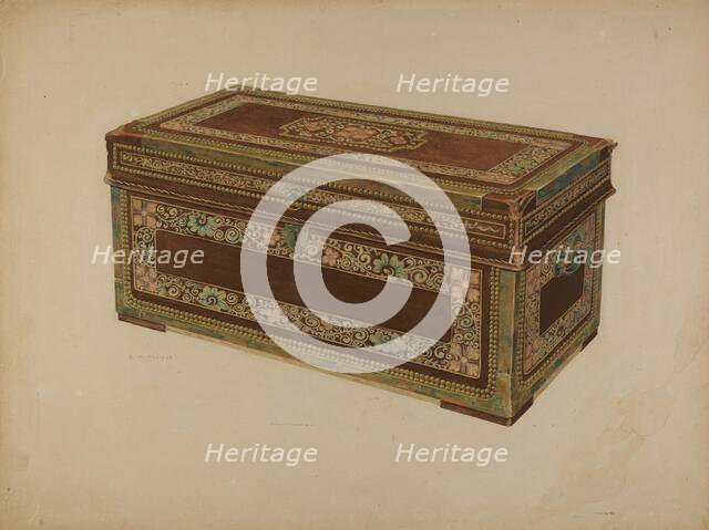 Pa. German Chest, c. 1940. Creator: Samuel Philpot.
