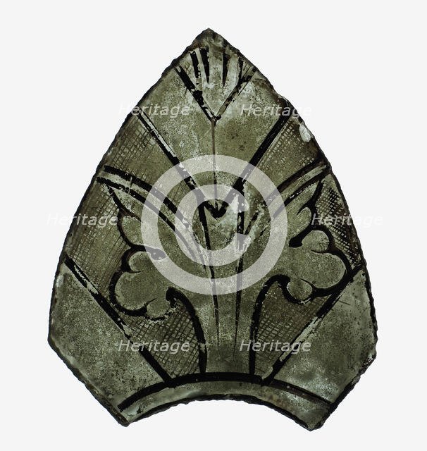 Glass Fragment, French, 13th century. Creator: Unknown.