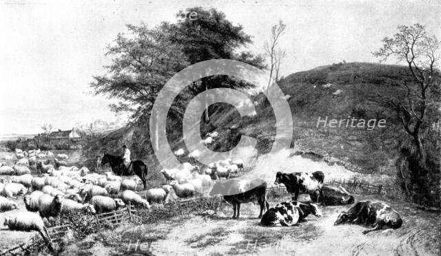 Pictures from the Royal Academy: The Morning's Inspection - T. Sidney Cooper, R.A., 1895. Creator: George Meisenbach.