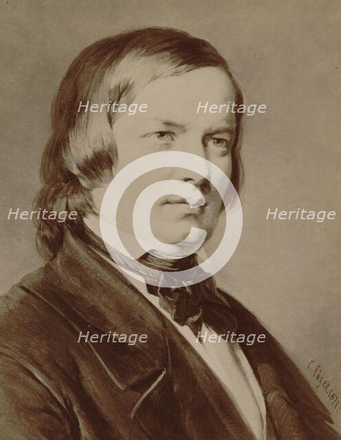 Portrait of the Composer Robert Schumann (1810-1856), 1871. Creator: Jäger, Carl (1833-1887).