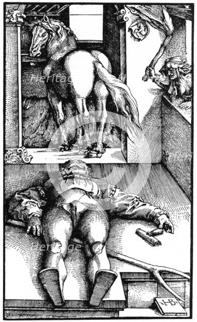 'Bewitched Groom (Sleeping Groom and a Sorceress)', 1544 (1964).  Artist: Anon