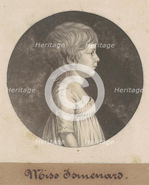 Miss Ismenard, 1805. Creator: Charles Balthazar Julien Févret de Saint-Mémin.