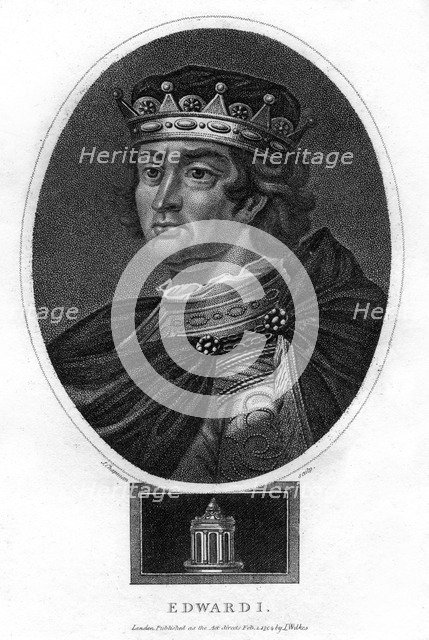 Edward I of England, (1804).Artist: J Chapman