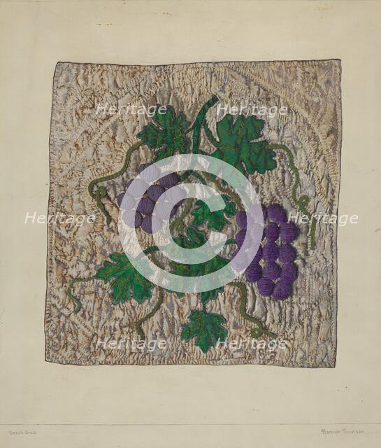 Block from Friendship Quilt, c. 1938. Creator: Florence Truelson.