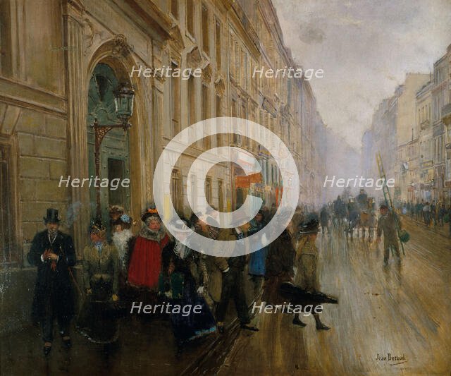 Leaving the Music Conservatory, 1899. Creator: Jean Beraud.