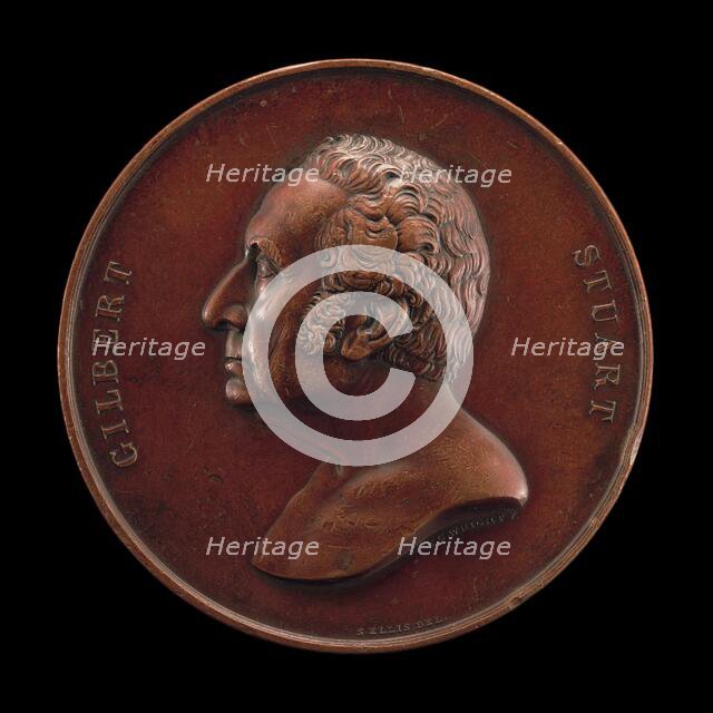 Gilbert Stuart, 1755-1828, Painter [obverse], 1848. Creator: Charles Cushing Wright.