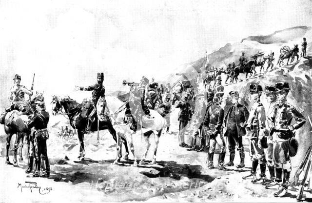 The Spanish-American War: types of Spanish troops in field uniform, 1898. Creator: Unknown.