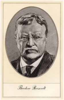 Theodore Roosevelt, 26th President of the United States, (early 20th century).Artist: Gordon Ross