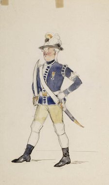 Gustavian soldier, c1890s. Creator: Albert Edelfelt.