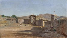 The square in Anticoli Corrado, Italy, 1873. Creator: Niels Bredal.