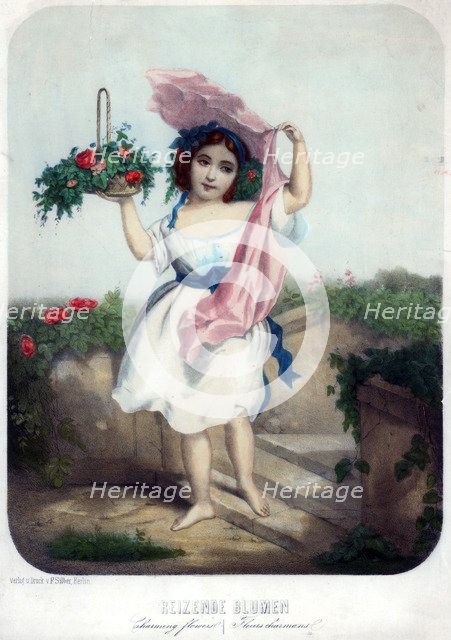 Charming flowers, c19th century.Artist: F Silber