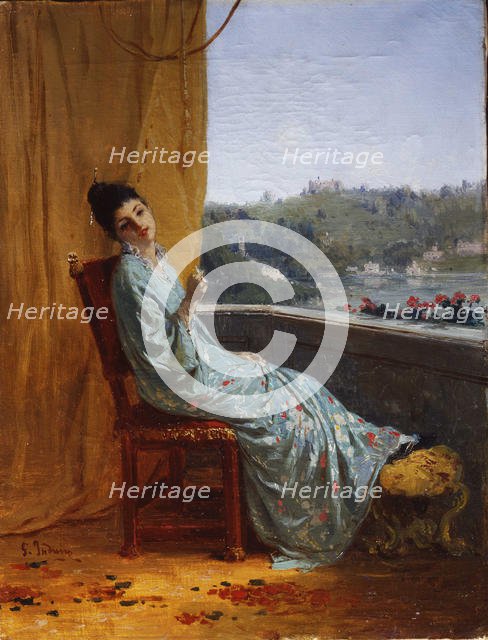 Japanese woman, 1880-1885. Creator: Induno, Gerolamo (1825-1890).