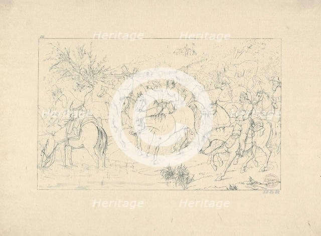 General Stuart's Return from Pennsylvania (from Confederate War Etchings), 1861-63. Creator: Adalbert John Volck.