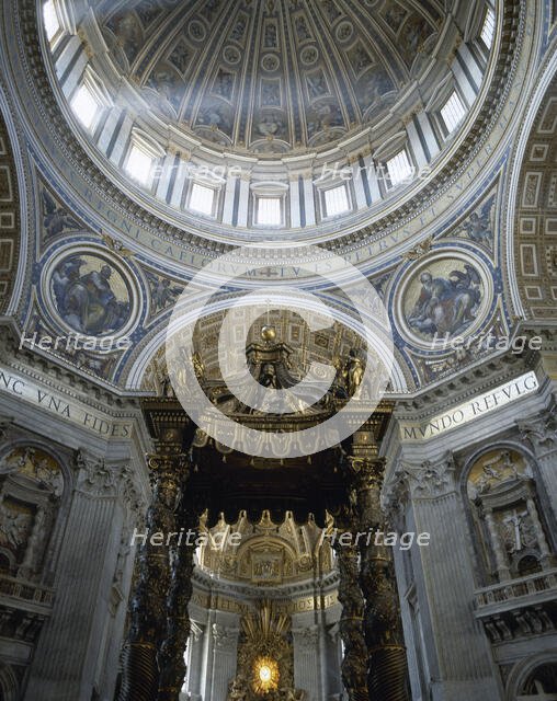 Baldachin of Saint Peter, Saint Peter's Basilica, Vatican City, Rome, Italy,1623 (2000). Creator: Unknown.