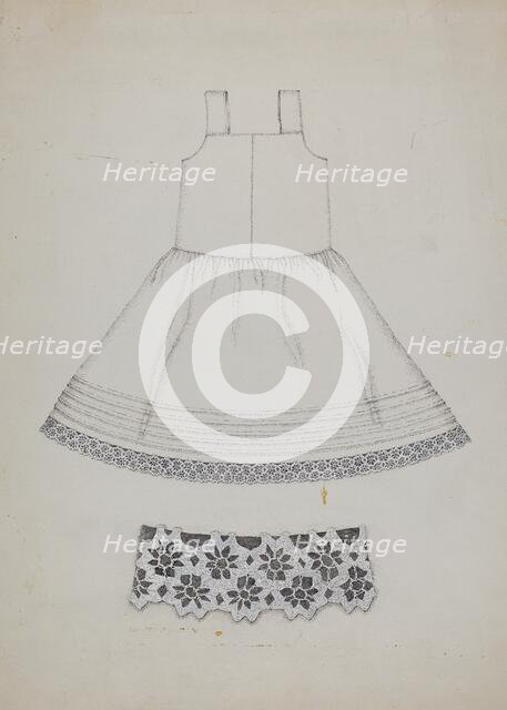 Doll's Cotton Petticoat, c. 1936. Creator: Evelyn Bailey.