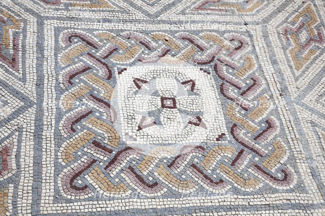 A mosaic floor in the House of the Swastika Cross, Conimbriga, Portugal, 2009. Artist: Samuel Magal