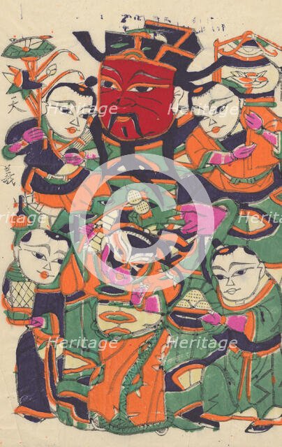 One hundred thirty-five woodblock prints including New Year's pictures (nianh..., 19th-20th century. Creator: Unknown.