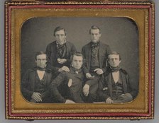 Untitled (Portrait of Five Men), 1855. Creator: Unknown.