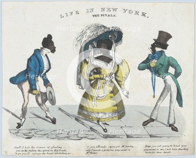Life in New York, The Rivals, 1824-39. Creator: Charles Ingrey.