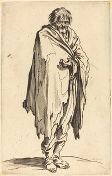 Beggar with Bare Head and Feet, c. 1622. Creator: Jacques Callot.