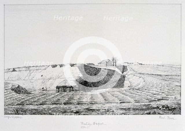 Moulin Saquet, Siege of Paris, 1870-1871. Artist: Paul Roux