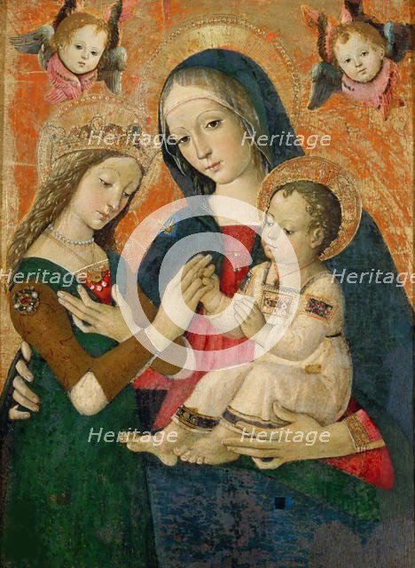 The Mystical Marriage of Saint Catherine. Creator: Pinturicchio, Bernardino (1454-1513).