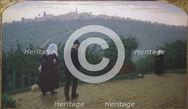 Sunday Dawn (First Mass). Creator: Morbelli, Angelo (1853-1919).