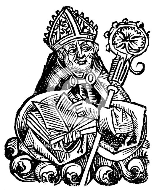 Albertus Magnus (c1200-1280) German-born Dominican friar, 1493. Artist: Unknown