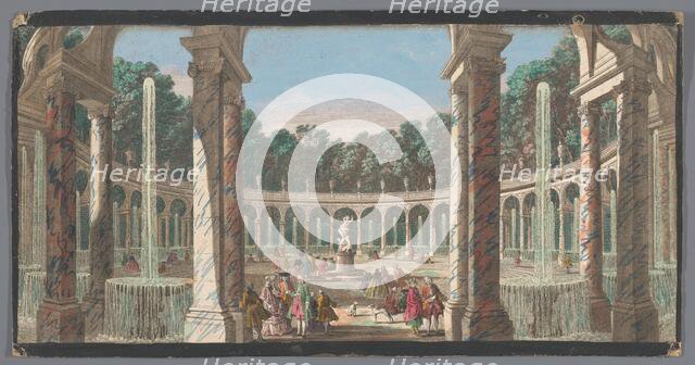 View of the Colonnade in the garden of Versailles, 1700-1799. Creators: Anon, Jacques Rigaud.