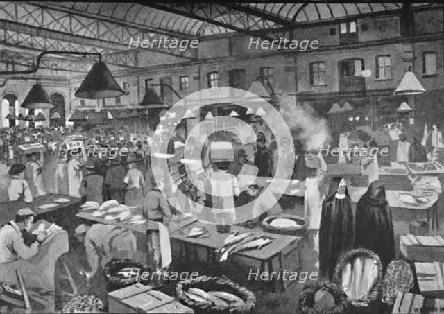 'Billingsgate Market, Early Morning', 1891. Creator: William Luker.