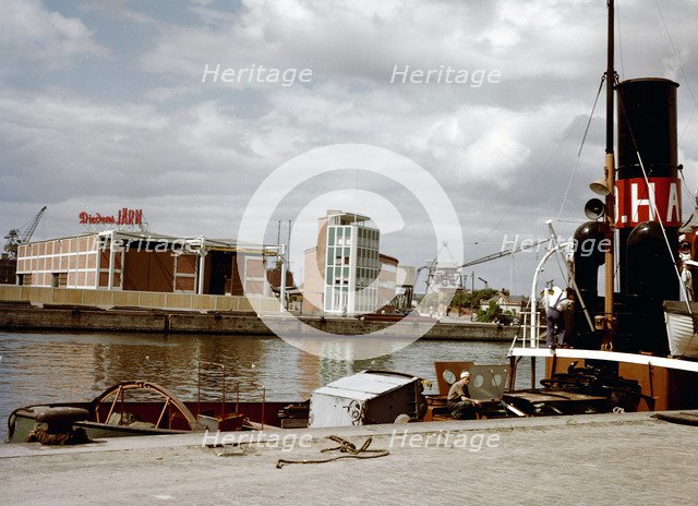 The harbour of Malmo, Scania, Sweden, 1960s Artist: Göran Algård