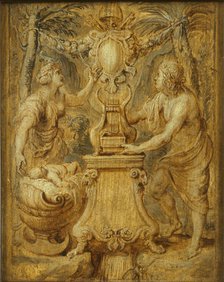Cover of "Matthiae Casimiri Sarbievii. Lyricorum Libri IV" by Maciej Kazimierz Sarbiewski, 1632. Creator: Rubens, Pieter Paul (1577-1640).