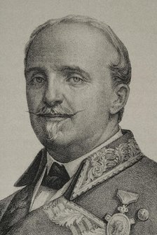 Leopoldo O'Donnell (1809-1867), Spanish military and politician, 1869. Detail. Creator: Jose Cuevas.