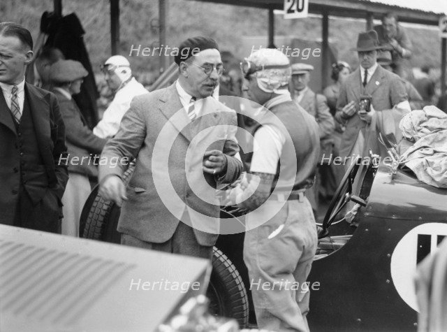 Tazio Nuvolari at the Ulster TT race, 1933. Artist: Unknown