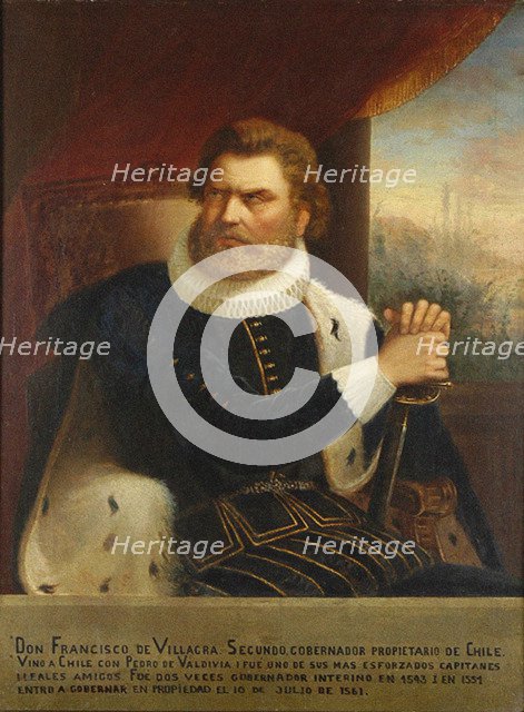 Portrait of Francisco de Villagra, 1873. Artist: Carmona, Pedro León (1854-1899)