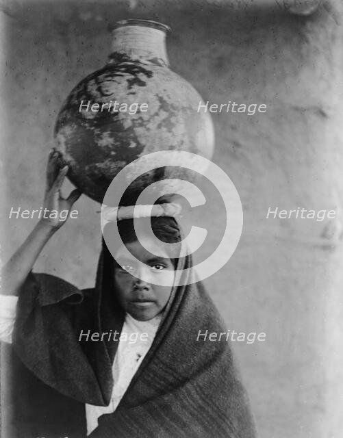 Qahatika water girl, Arizona, c1907. Creator: Edward Sheriff Curtis.