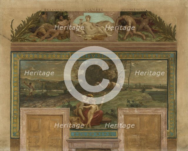 Sketch for the town hall of Saint-Maur-des-Fossés (Val-de-Marne), 1883. Creator: Paul Milliet.