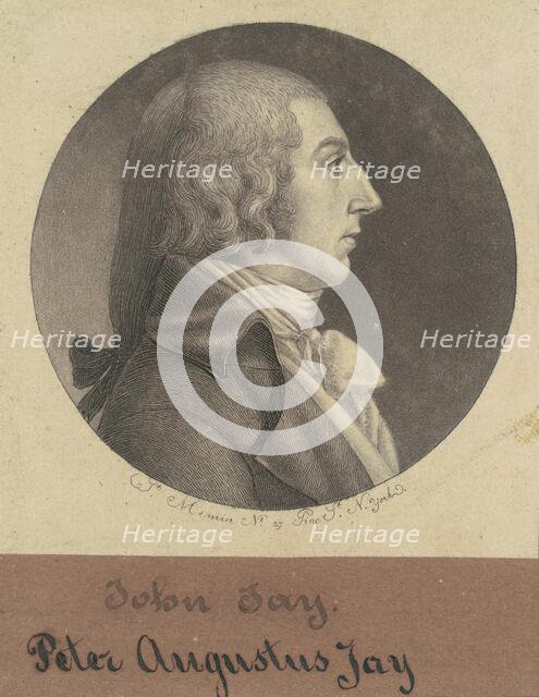 Peter Augustus Jay, 1797. Creator: Charles Balthazar Julien Févret de Saint-Mémin.