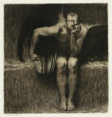 Lucifer, c. 1890. Creator: Franz von Stuck.