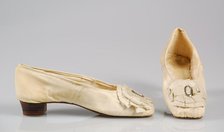 Wedding slippers, American, 1855-65. Creator: Unknown.