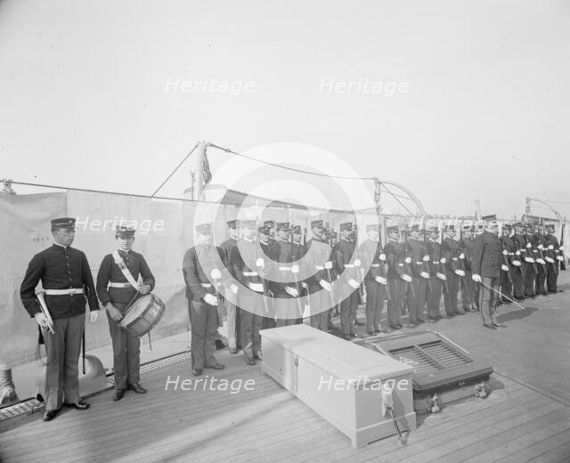 U.S.S. Iowa, Marine guard, ca 1898. Creator: Unknown.
